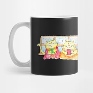 Cozy Cats in Winter Mug